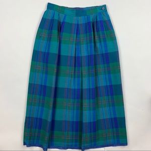 Pendleton Vintage wool plaid midi skirt sz 8